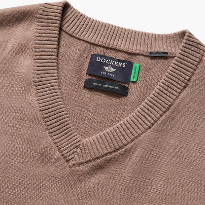 Sweater Hombre V Neck Fossil Cafe