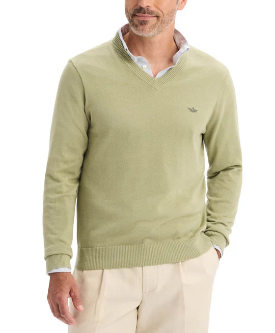 Sweater Hombre V Neck Tea Verde