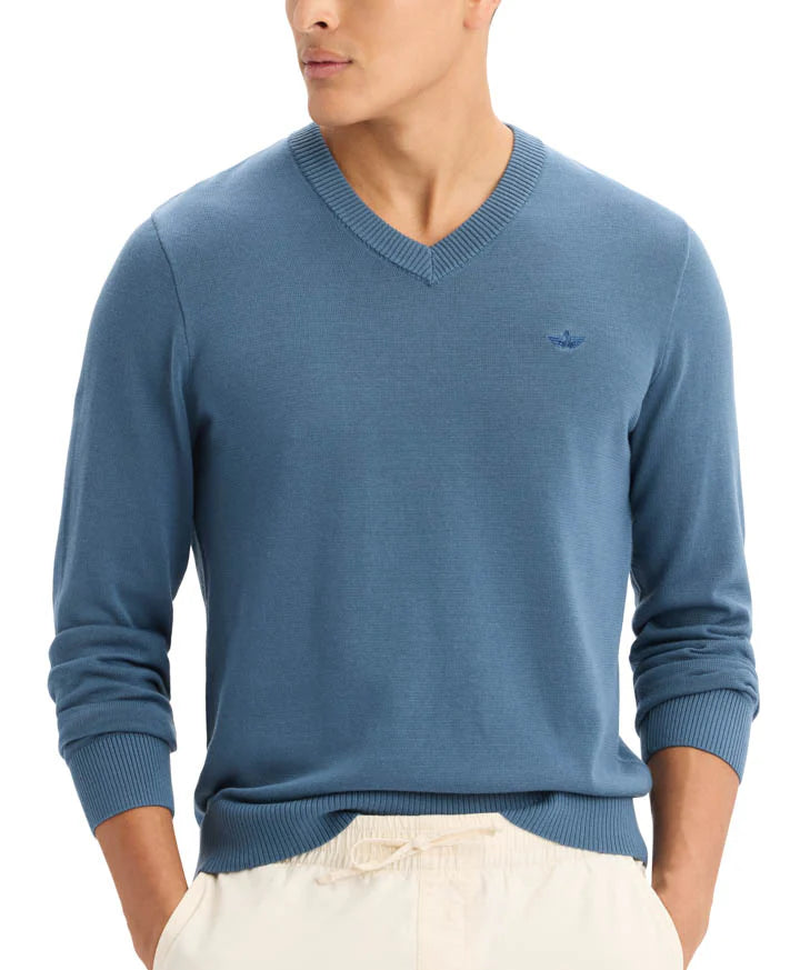 Sweater Hombre V Neck Bering Azul Sea