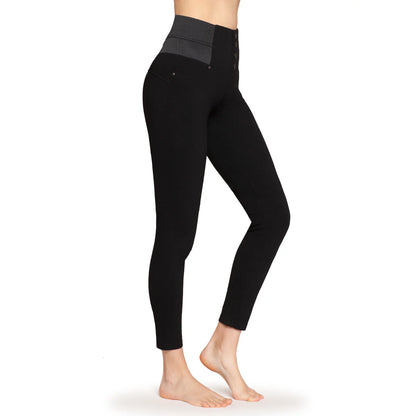 Leggings Buttons Negro