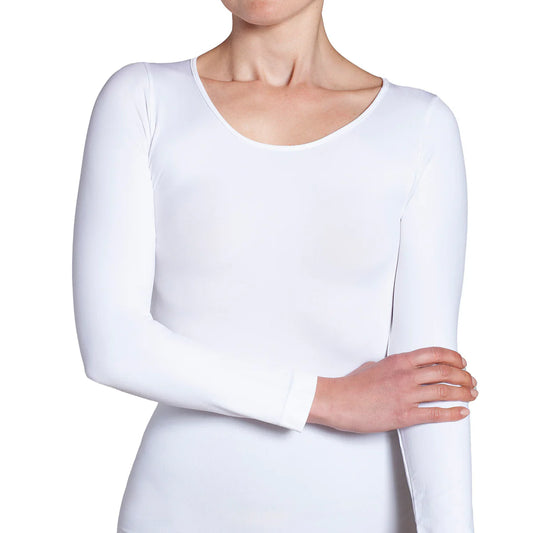 Polera Mujer Esencial Manga Larga Blanco