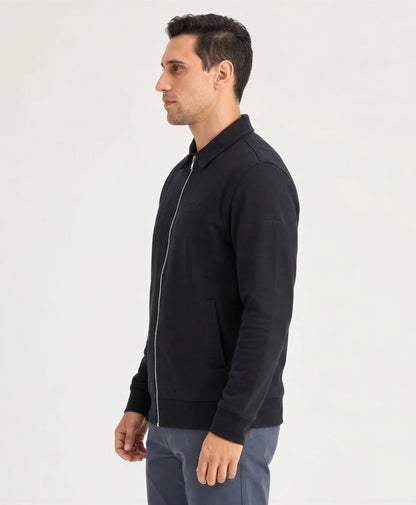Poleron Hombre Full Zipper Black