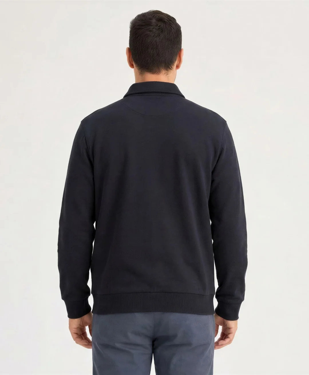 Poleron Hombre Full Zipper Black