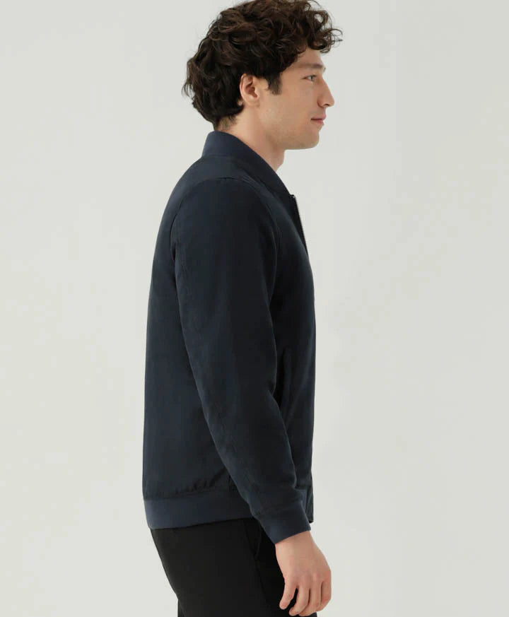 Chaqueta Hombre Bomber With Rib Azul Marino