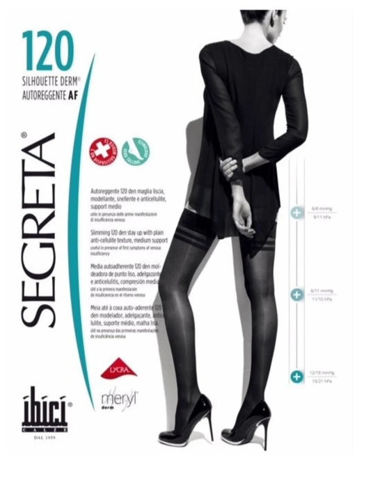 Media Liga Ibici Negro T5 120 Silhoutte compresión graduada 12-16 mmHg