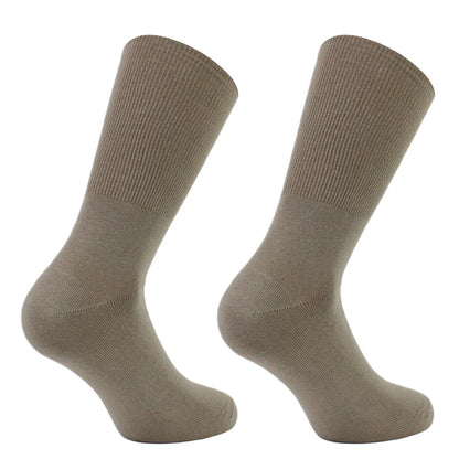 calcetines-hombre-2-pares-bamboo-largo-americano-puño-suave-beige-