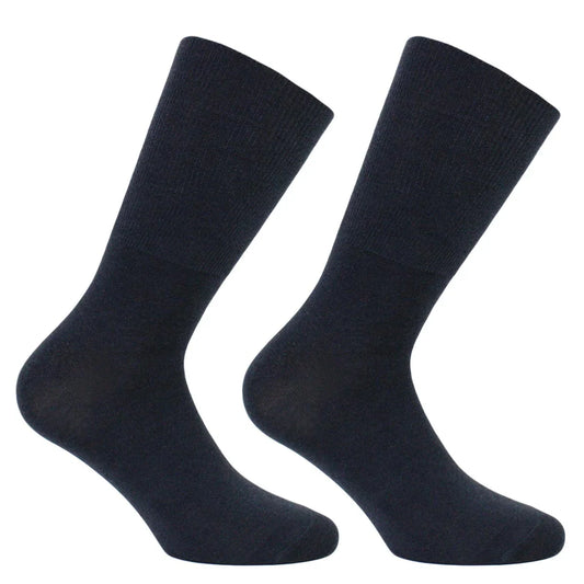 calcetines-hombre-2-pares-bamboo-largo-americano-puño-suave-marengo