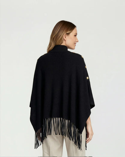 Sweater Mujer Rosario Regular Cuello Redondo Manga Ajustada Negro