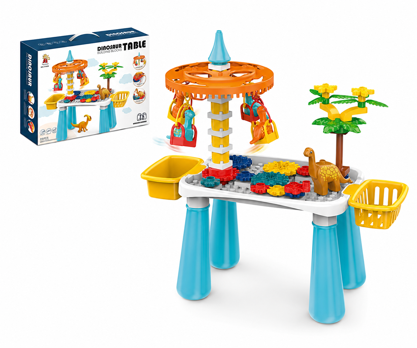 Bloques De Mesa  Dino 70 piezas