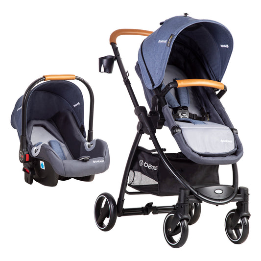 Coche Cuna Travel System Fénix Azul de Bebesit
