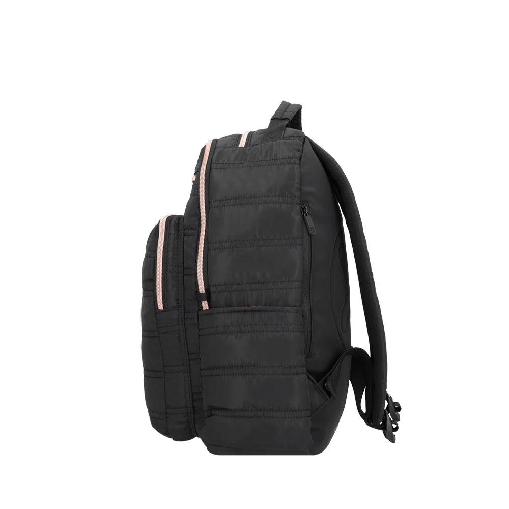 Mochila para notebook 15" Vermont negra/rosada