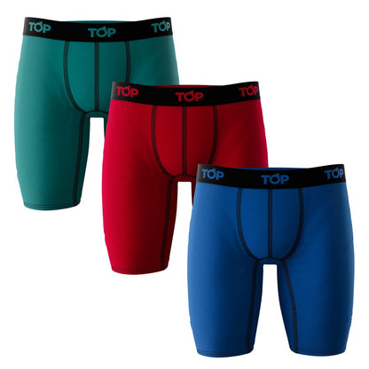 Tripack Bóxer Largo Hombre  Algodón