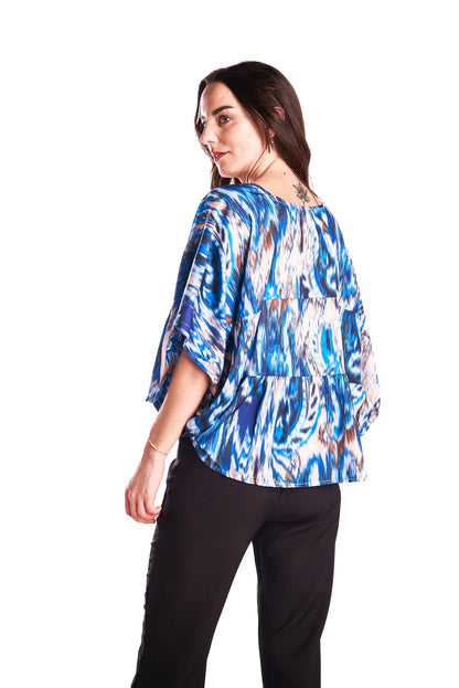 Blusa Mujer Farfalla raso Azul