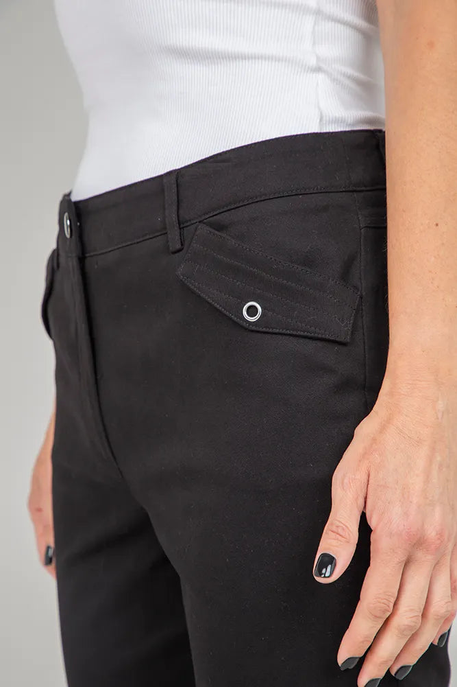 Pantalón Mujer Piel De Durazno Negro