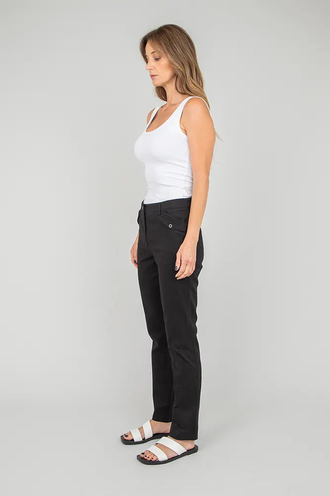 Pantalón Mujer Piel De Durazno Negro