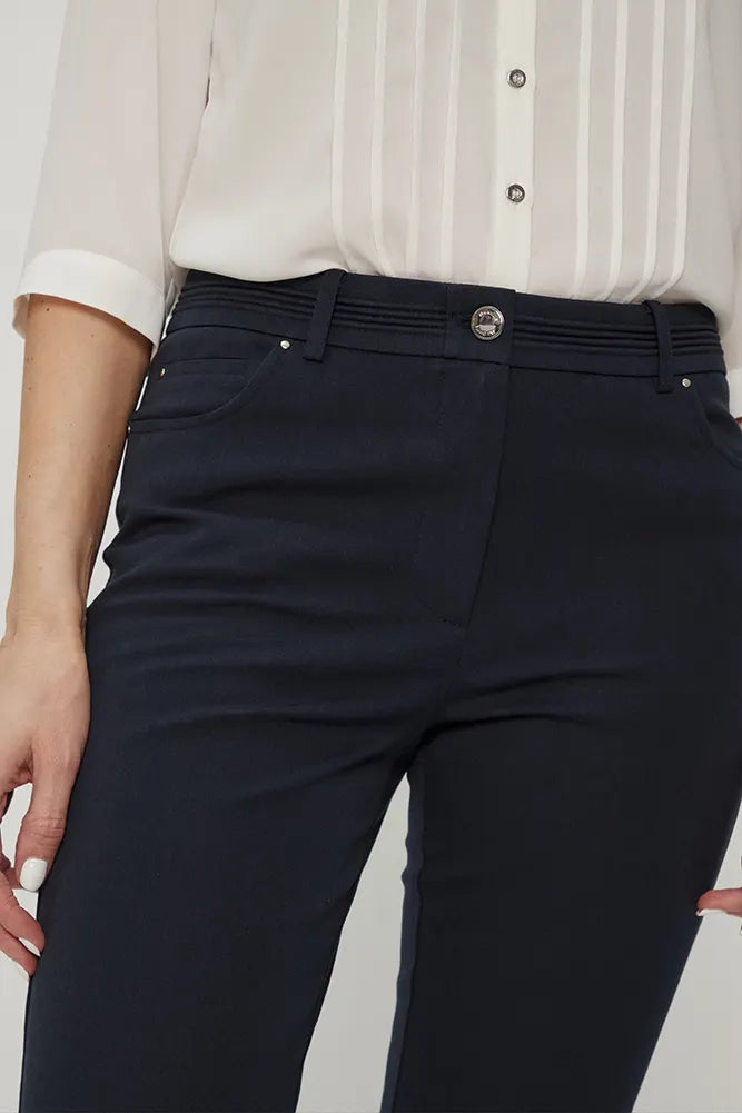 Pantalón Mujer Recto Azul Marino