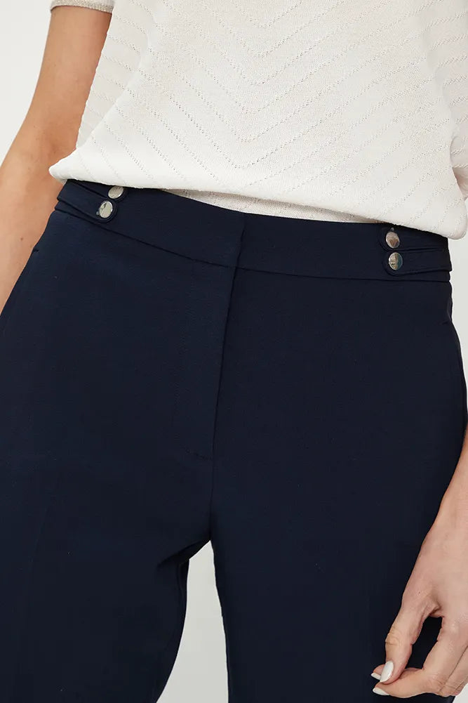 Pantalón Mujer Recto Azul Marino