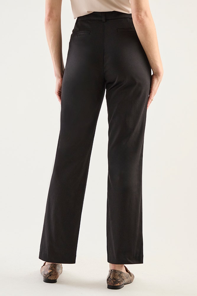 Pantalón Mujer Liso Recto Negro
