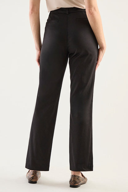 Pantalón Mujer Liso Recto Negro