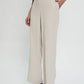 Pantalón Mujer Con Pinza Y Botón Decorativo Beige