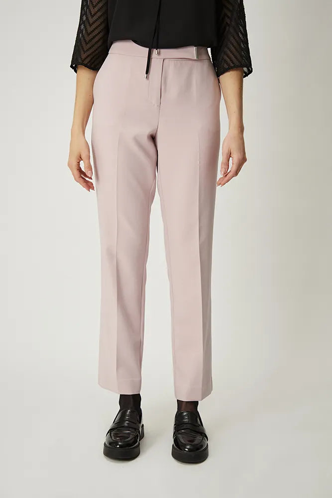 Pantalón Mujer Formal Con Accesorio En Pretina Rosado