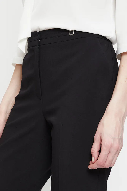 Pantalón Mujer Con Accesorio En Pretina Negro