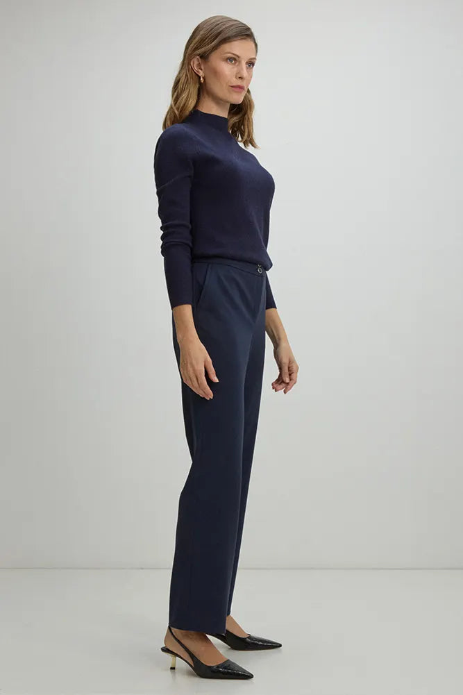 Pantalon Mujer formal doble boton Azul Marino