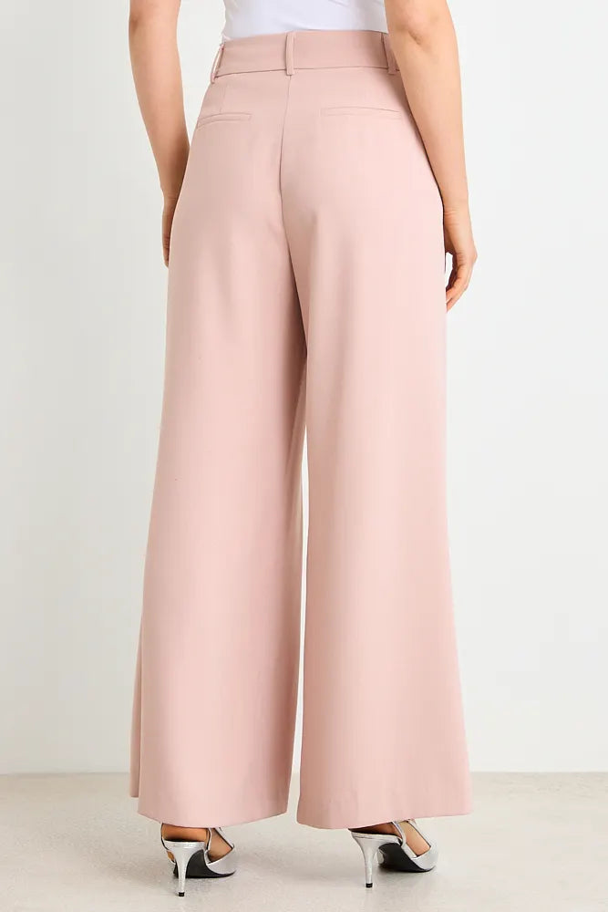 Pantalon Mujer Palazzo Liso Rosado