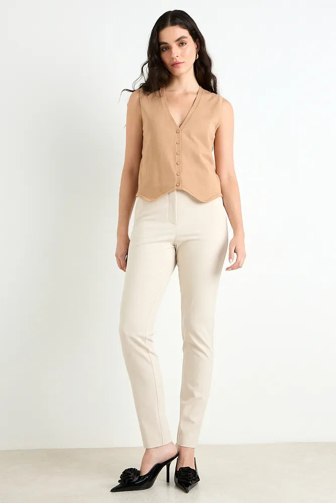 pantalon-mujer-liso-pitillo-beige