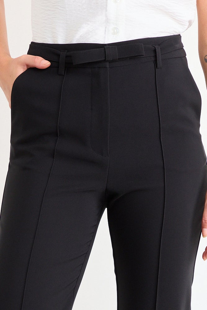 Pantalon Mujer Formal Con Liston Negro