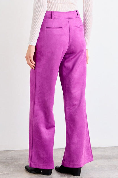 Pantalon Mujer Liso Palazzo Fucsia