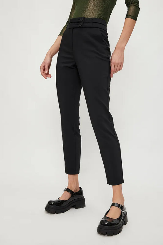 Pantalón Mujer Liso Negro