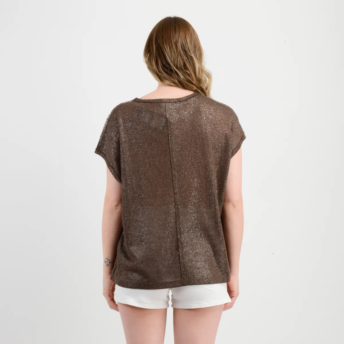 Polera Mujer Manga Corta Josie Cafe Claro