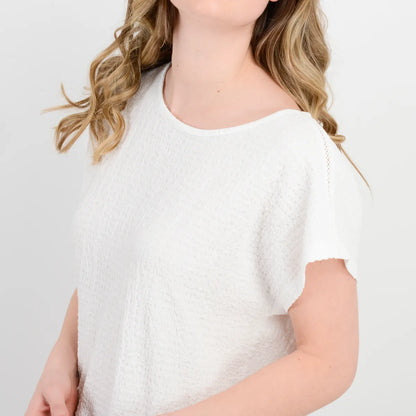 Polera Mujer Manga Corta Elisa Blanco