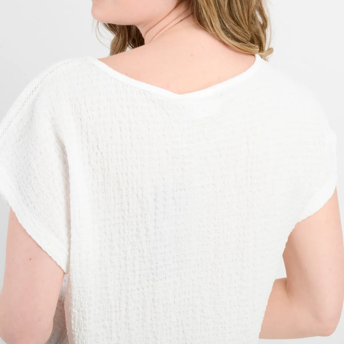 Polera Mujer Manga Corta Elisa Blanco