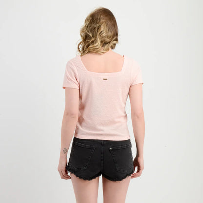 Polera Mujer Manga Corta Jackie Rosado