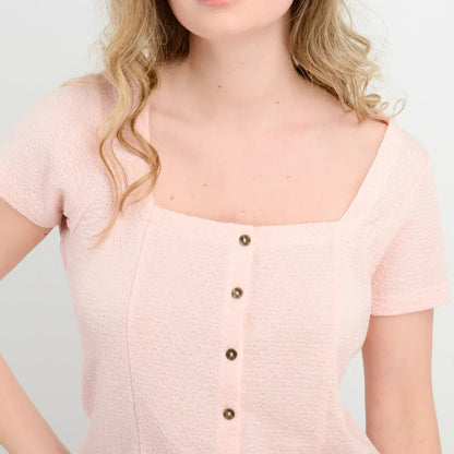 Polera Mujer Manga Corta Jackie Rosado