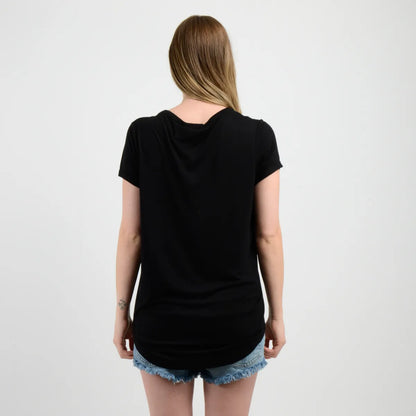 Polera Mujer Manga Corta Essential Negro