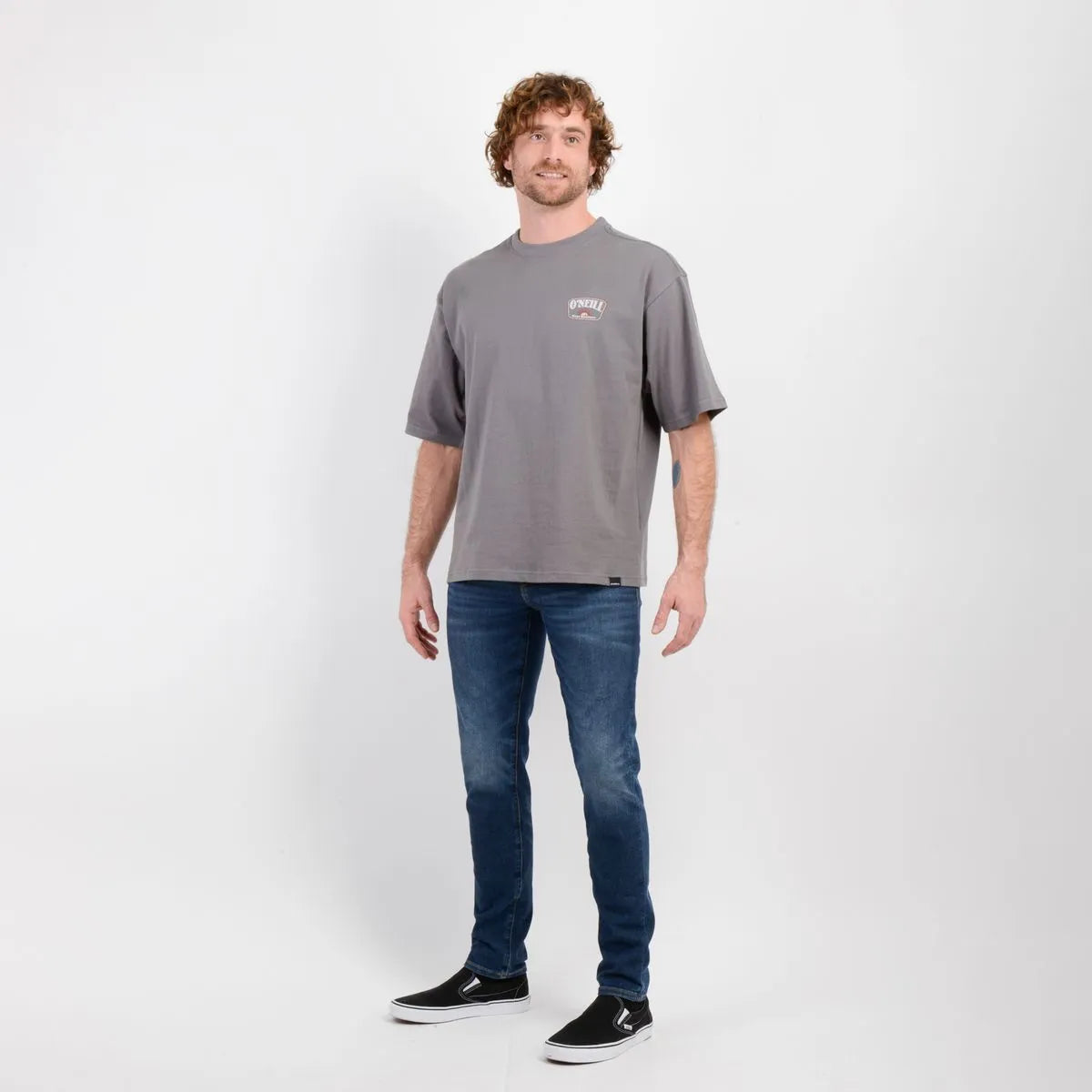 Polera Hombre Manga Corta Highway Gris Oscuro