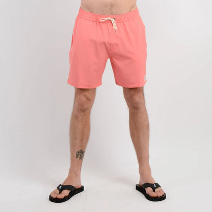 Traje De Baño Hombre Volley Lenox 16" Naranjo Claro