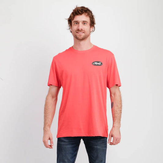 Polera Hombre Manga Corta Scrawl Rojo