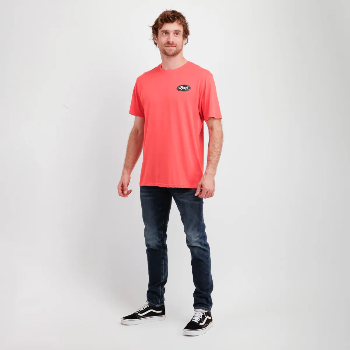 Polera Hombre Manga Corta Scrawl Rojo