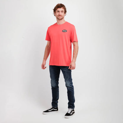 Polera Hombre Manga Corta Scrawl Rojo