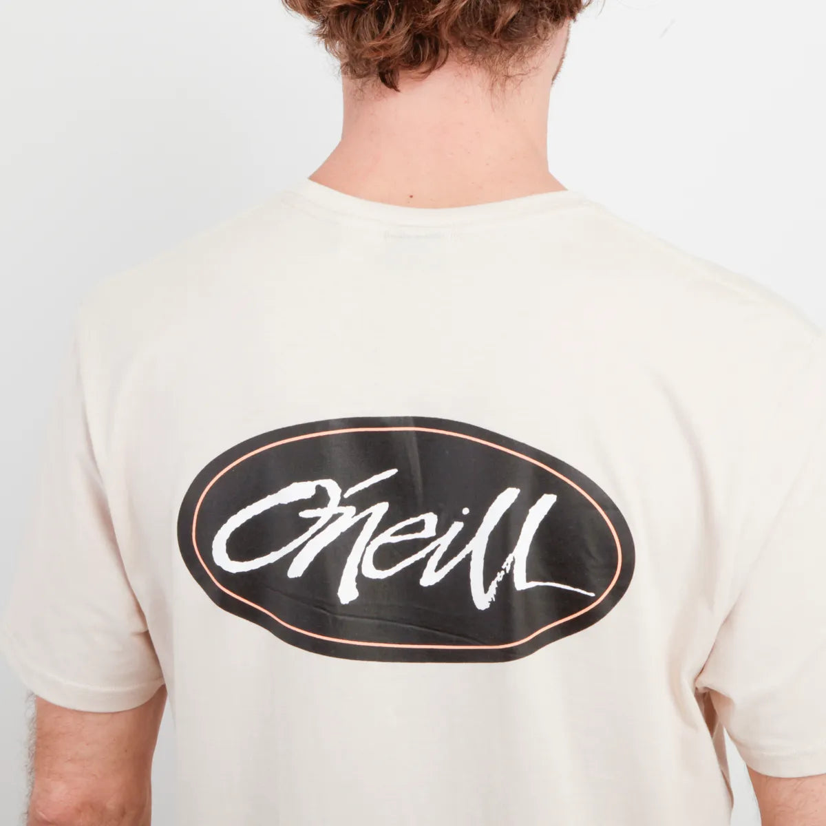 Polera Hombre Manga Corta Scrawl Beige Claro