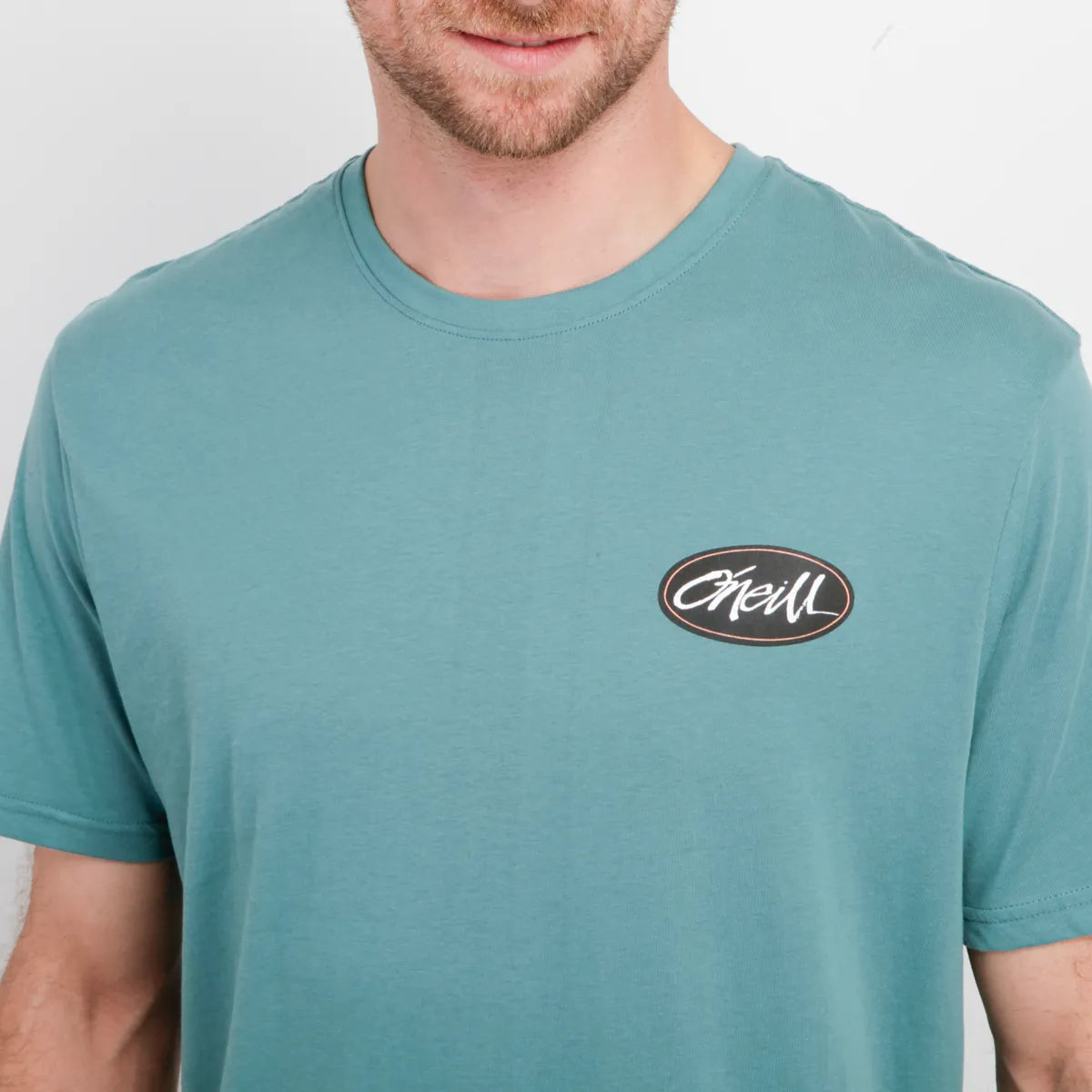 Polera Hombre Manga Corta Scrawl Verde Oscuro