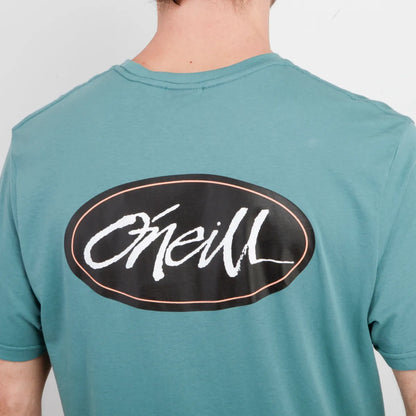 Polera Hombre Manga Corta Scrawl Verde Oscuro