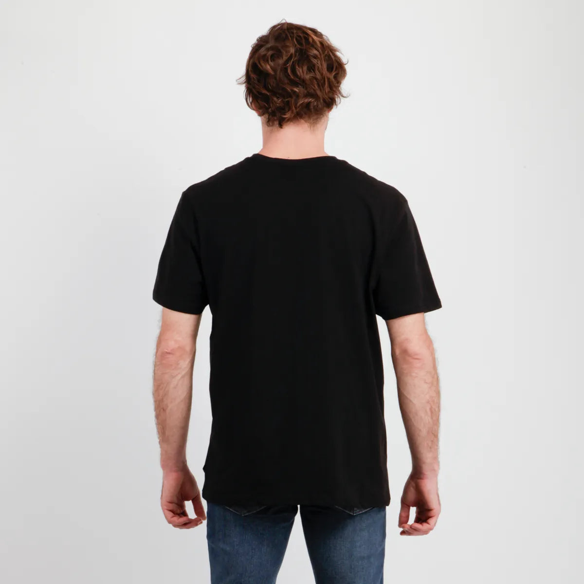 Polera Hombre Manga Corta Stack Negro