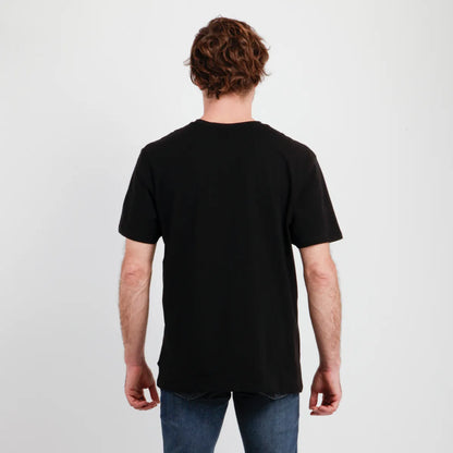 Polera Hombre Manga Corta Stack Negro