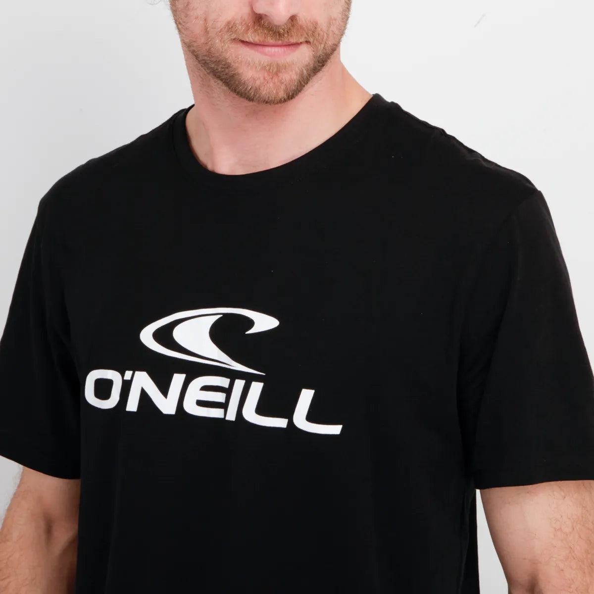 Polera Hombre Manga Corta Stack Negro