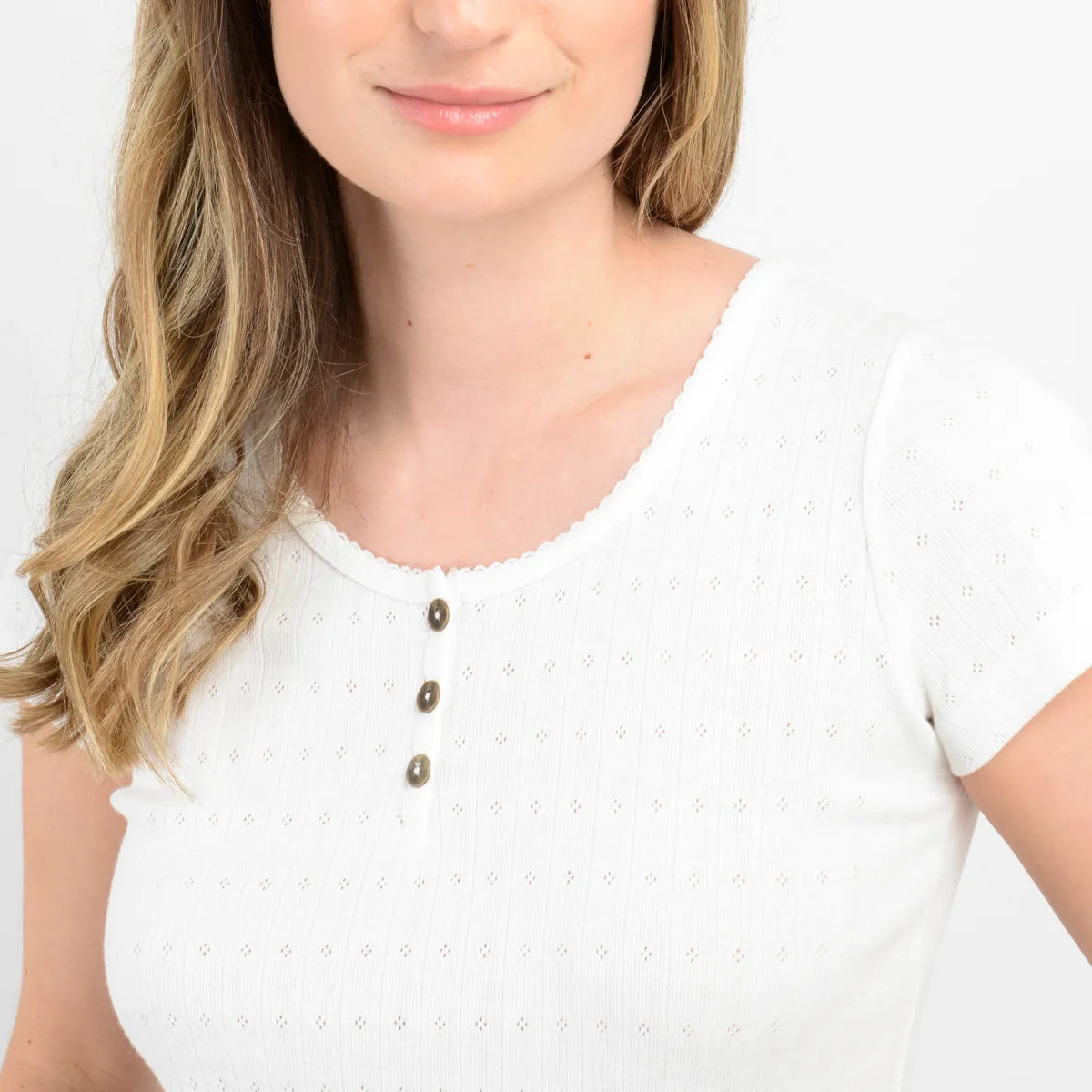 Polera Mujer Manga Corta Joey Beige Claro